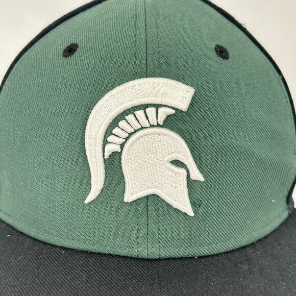 Nike Snap Back Baseball Cap Michigan State Spartans Go Green Black One Size - Picture 2 of 9